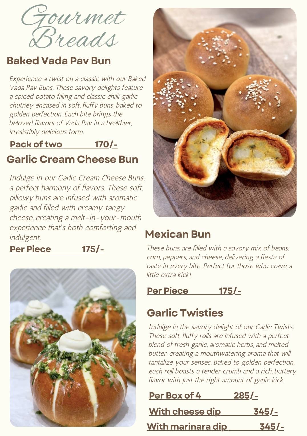 The Chocolate Avenue menu