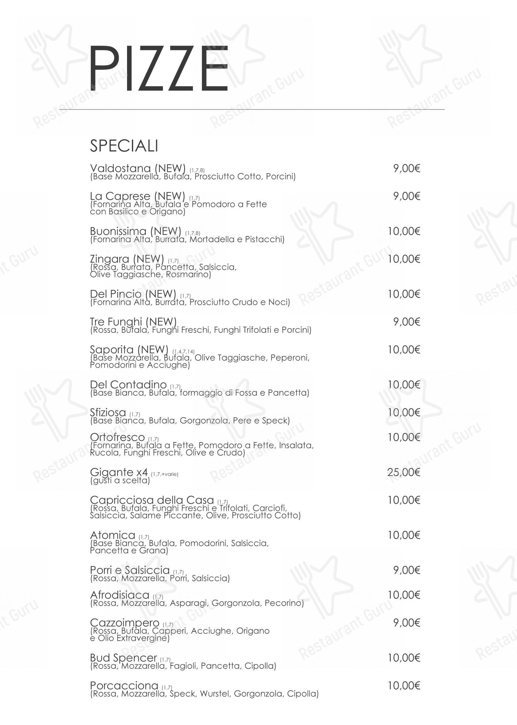 Menu per Nido del Corvo, Ristorante Vista Panoramica ristorante