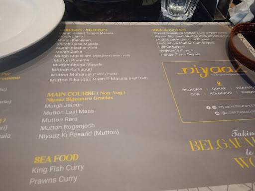 Niyaaz Restaurant, Kolhapur menu