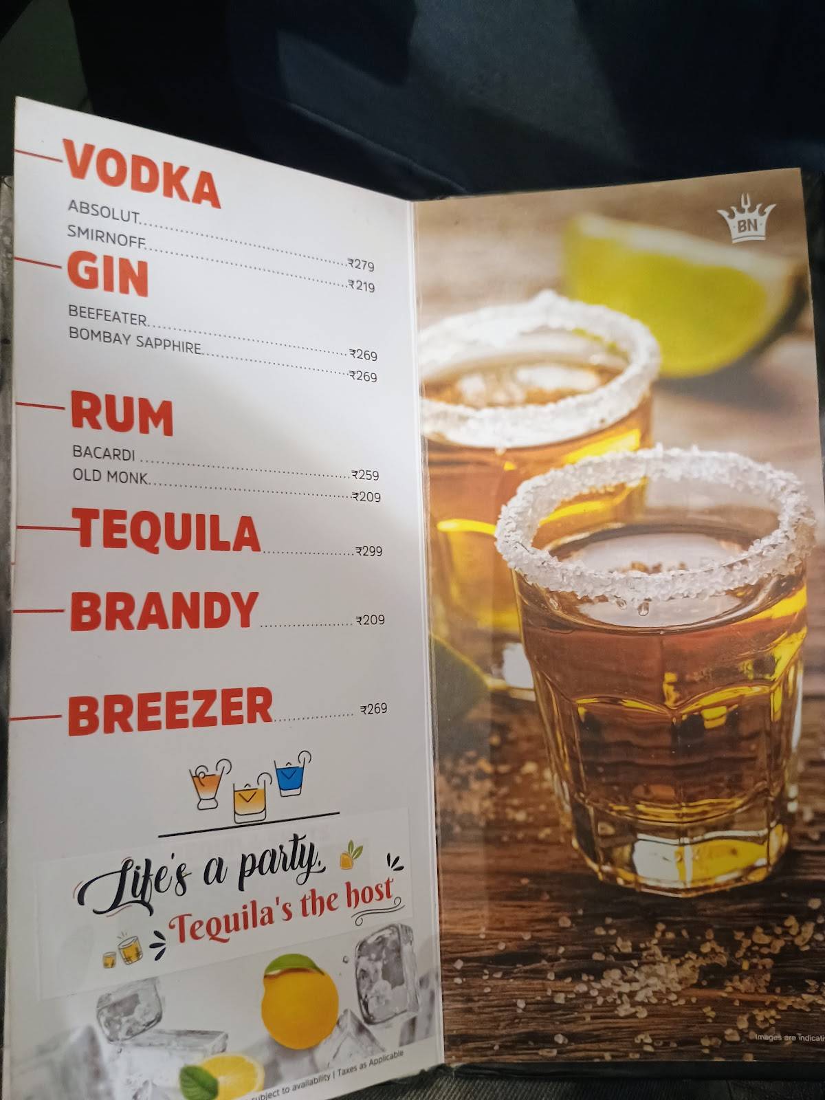 Barbeque Nation menu