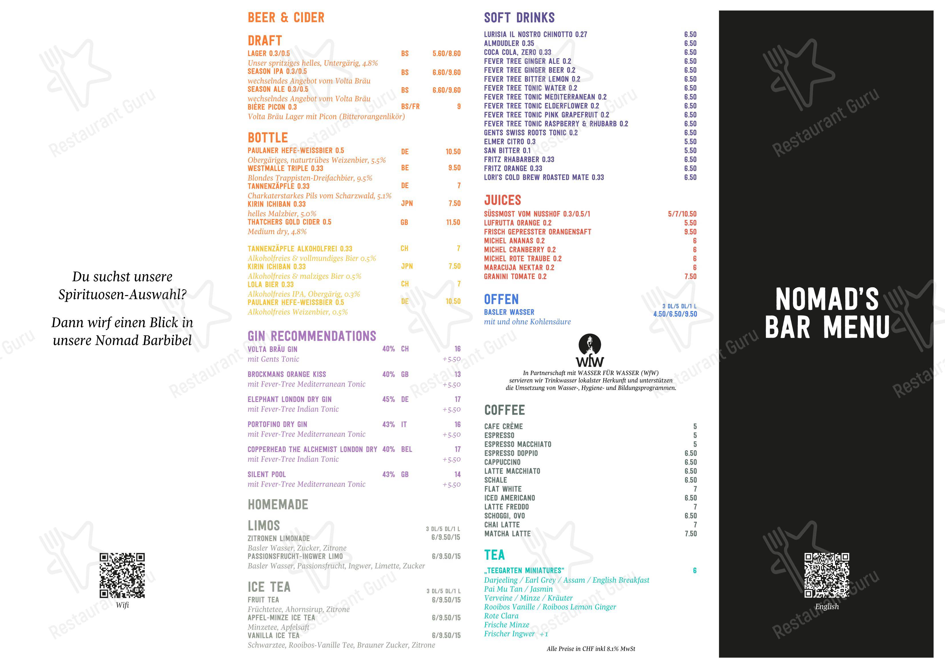 Menu di Nomad Eatery & Bar - Menu