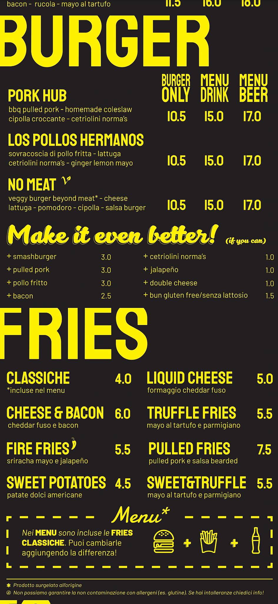 Menu di Norma's Burger Bar 