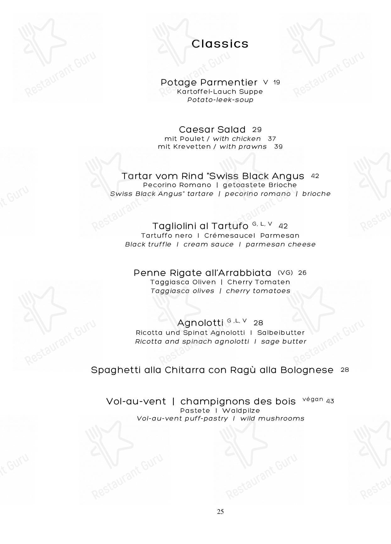 Noumi Grill & Bar in Berna - Menu