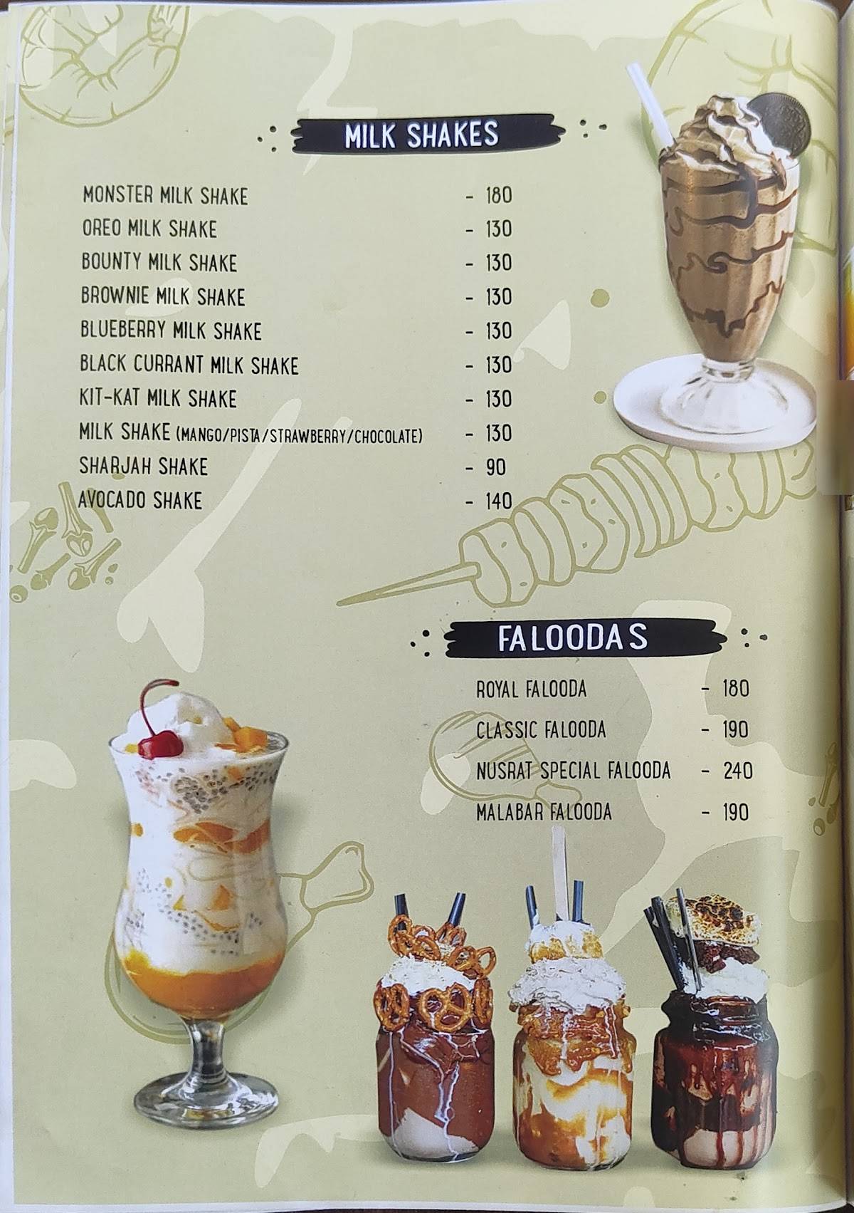 Nusrat Restaurant menu