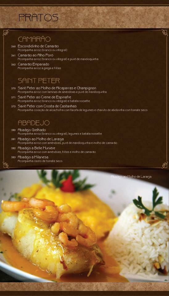 Nyã Baoba cardápio