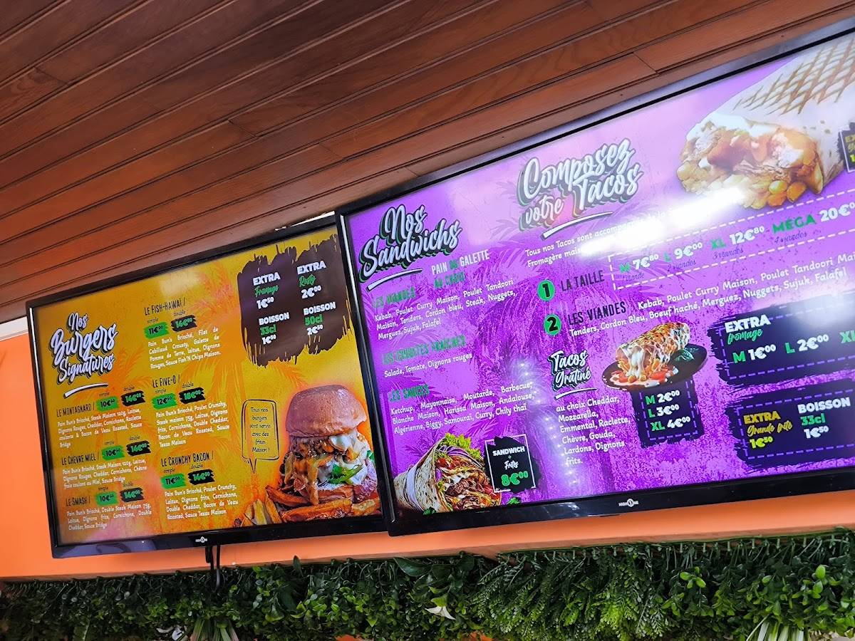 Menu de O FIVE Guilers