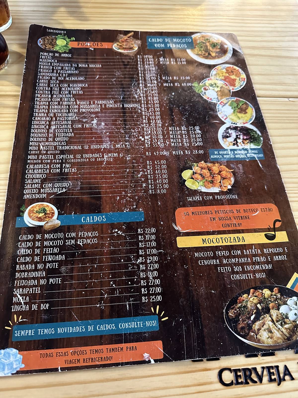 Menu em O rei do mocotó pub & Bar, Araçoiaba da Serra