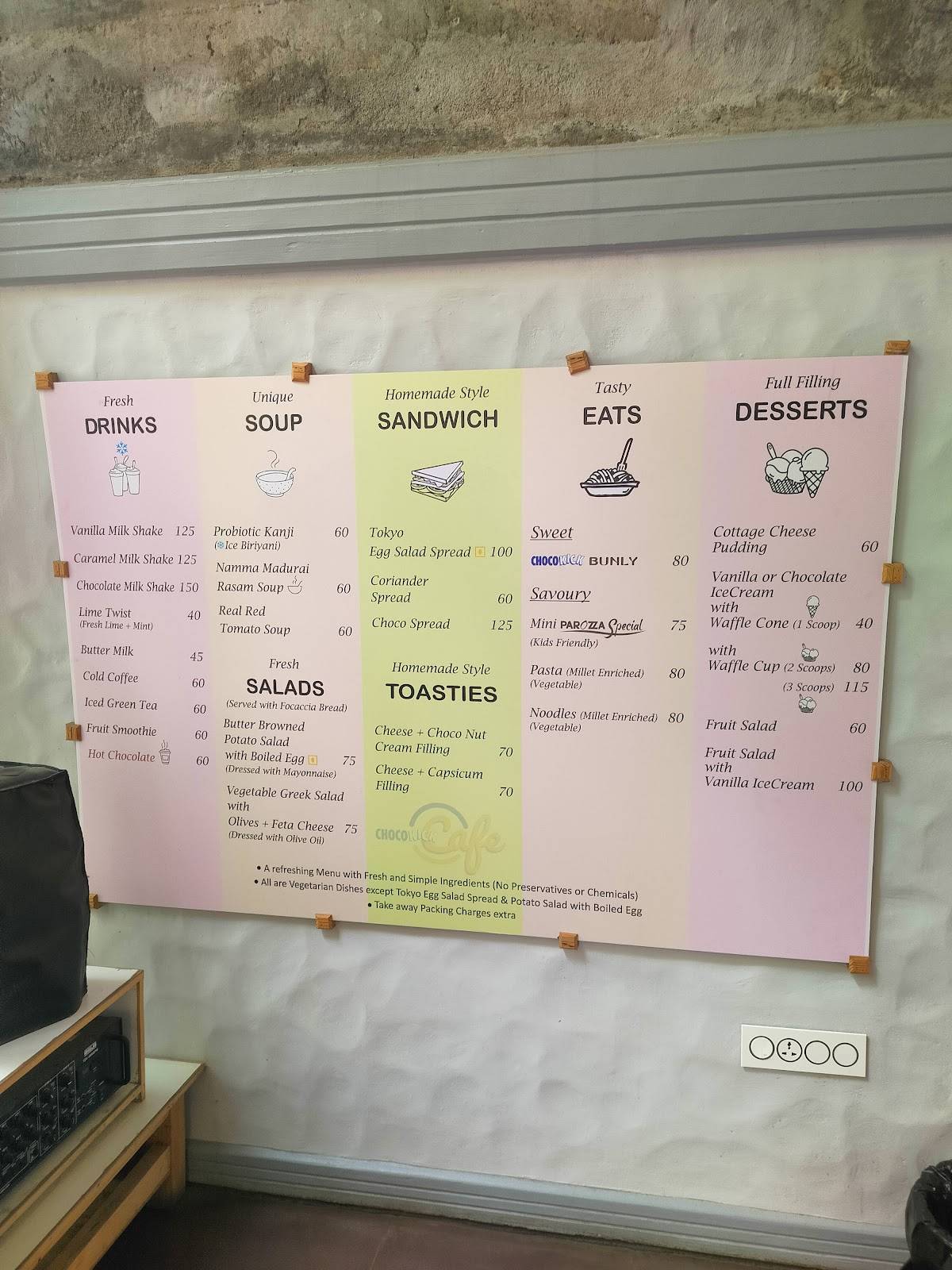 ONDRAHA menu