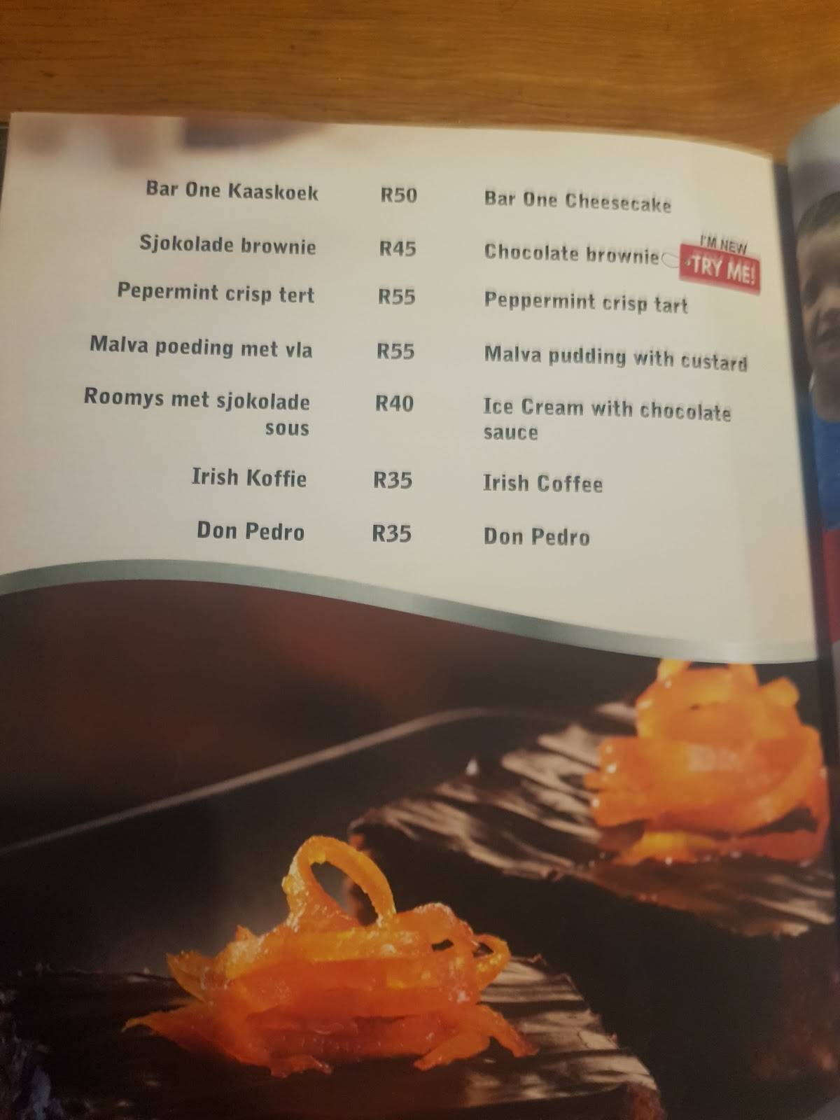 Menu at Oaks Pub & Grill, Mokopane