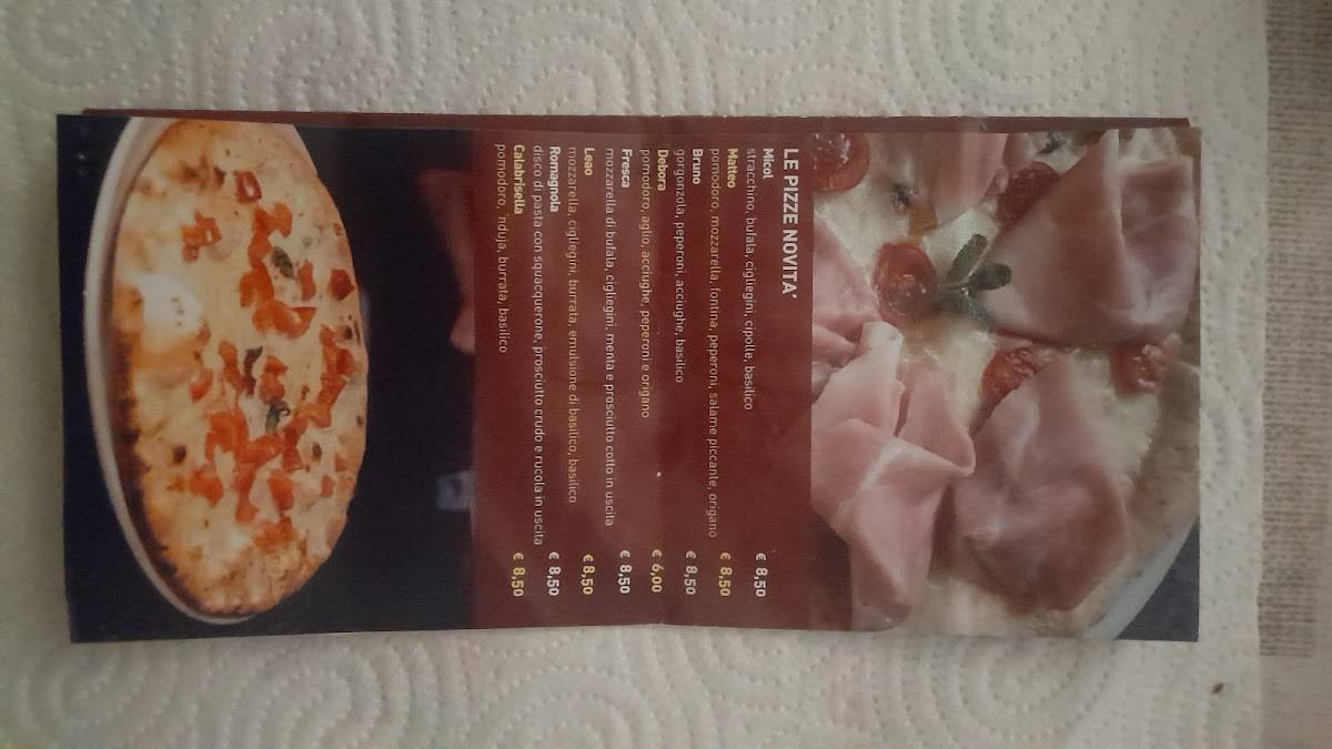 Menu di Pizzeria ristorante odissea 