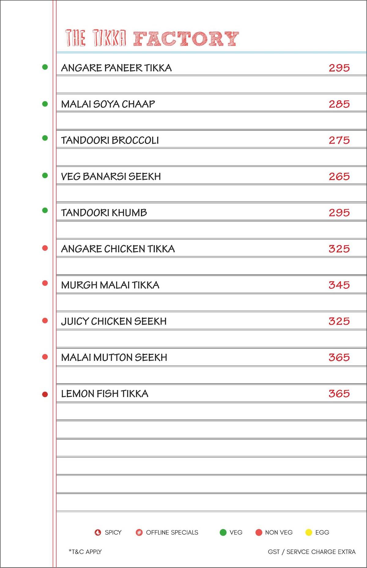 Offline Cafe Lucknow menu