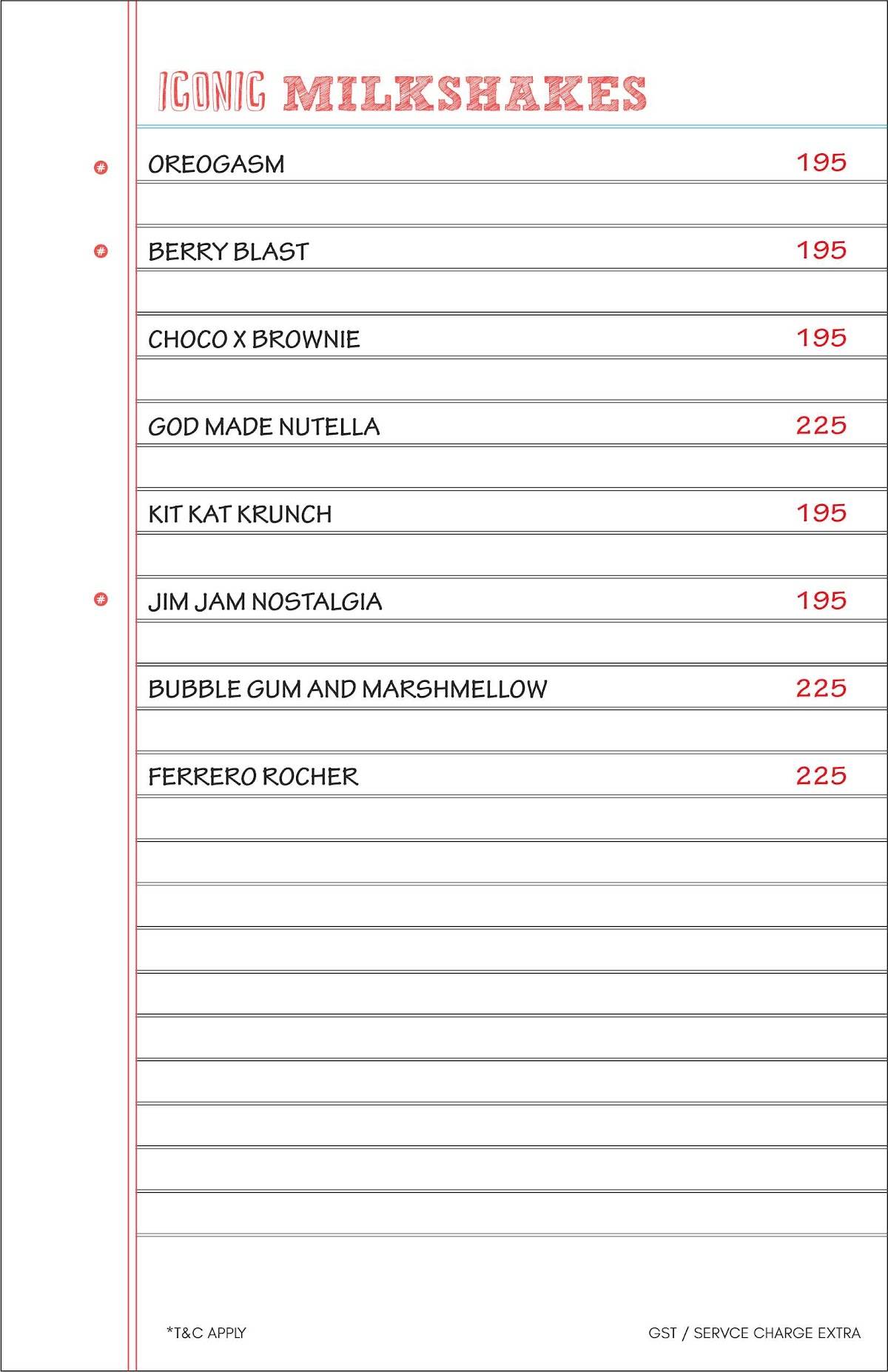 Offline Cafe Lucknow menu