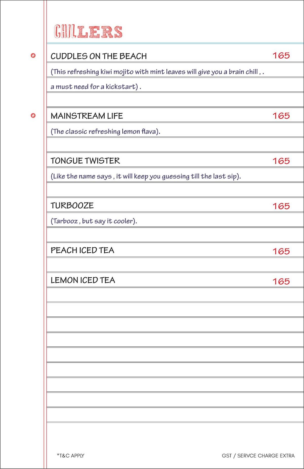 Offline Cafe Lucknow menu