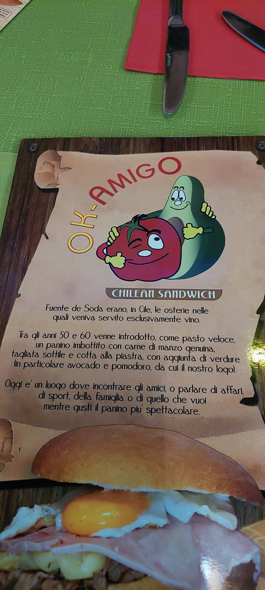 Menu di Ok Amigo 