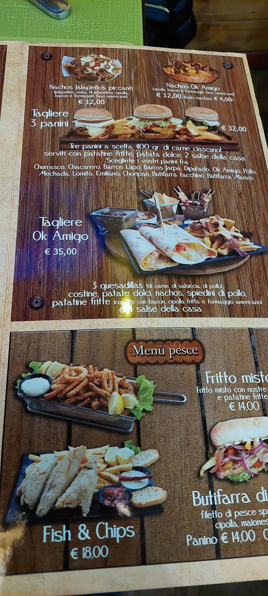 Menu di Ok Amigo 