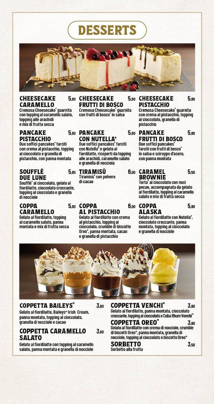 Menu di Old Wild West | The Village Parco de' Medici 