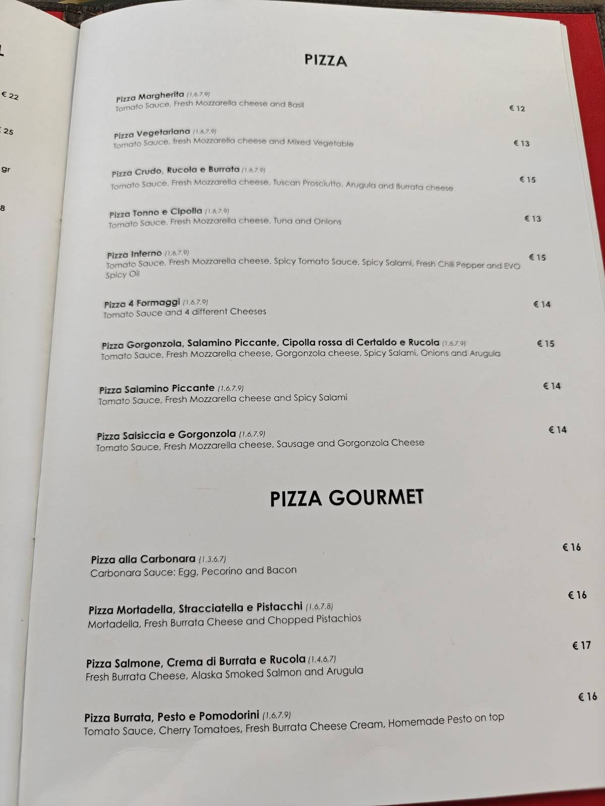 Menu di Oliandolo Caffè Ristoro 