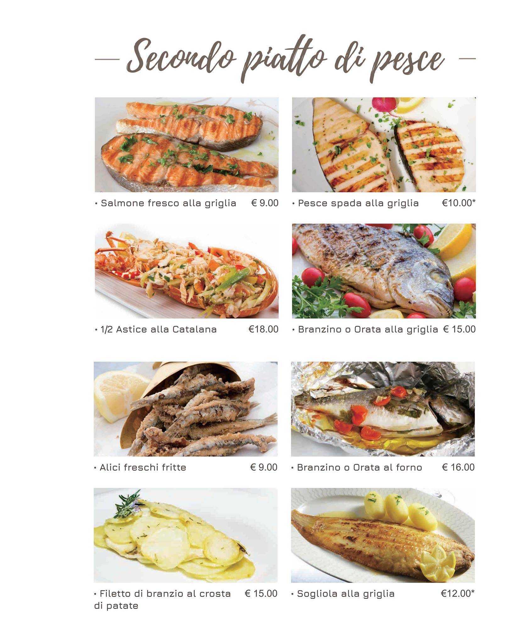 Menu di Olimpia Ristorante Pizzeria 
