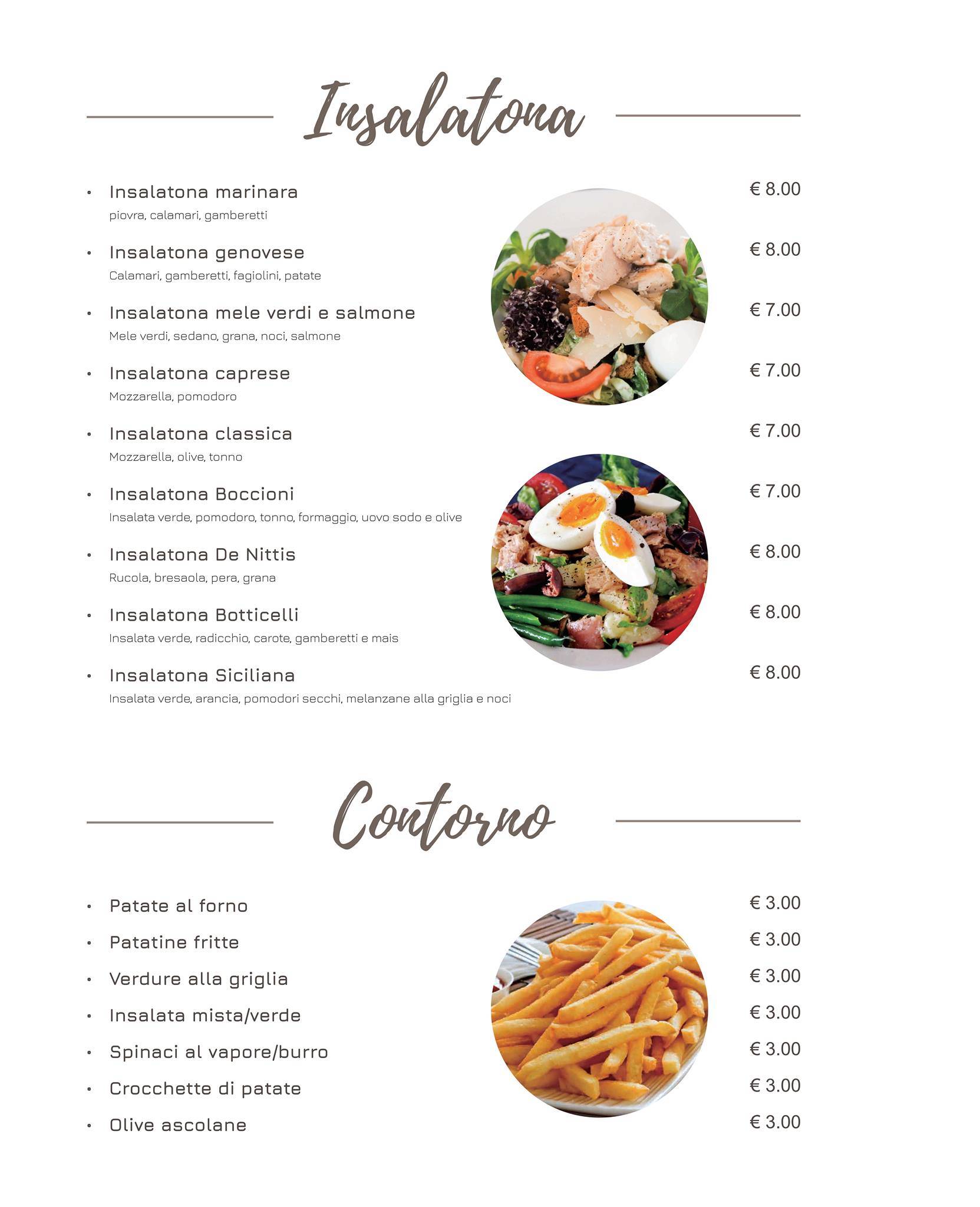 Menu di Olimpia Ristorante Pizzeria 