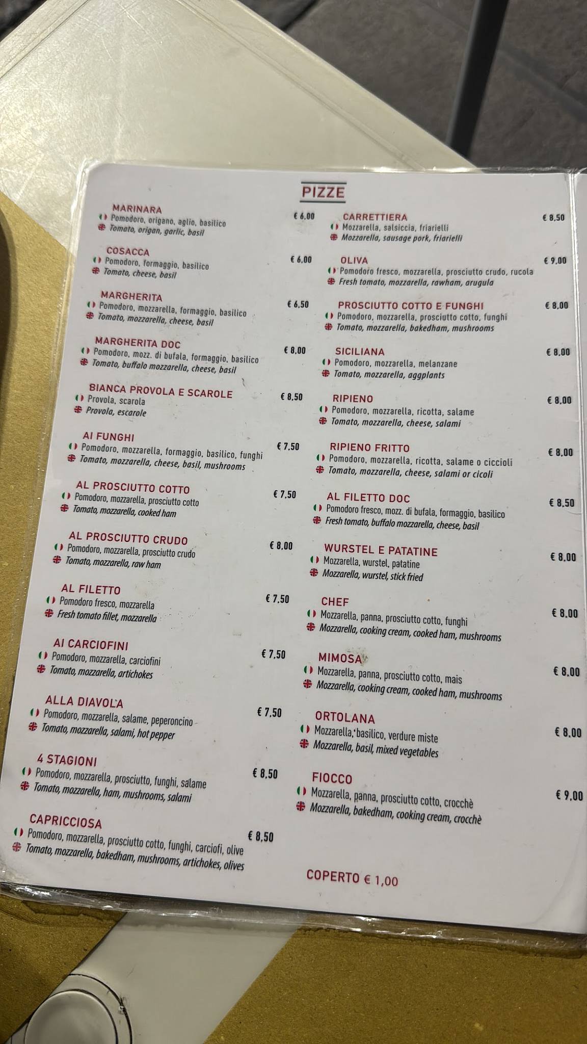 Menu di Oliva 