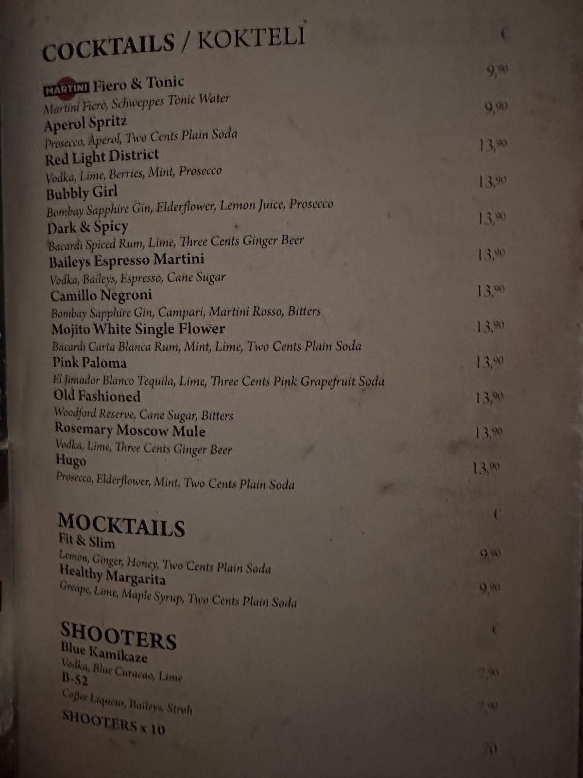 Menu de OliveTree by boiler