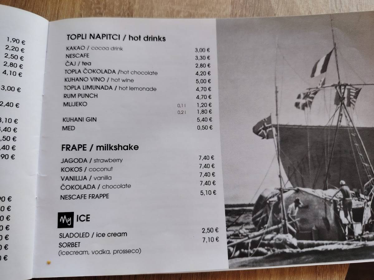 Menu di Kon-Tiki Bar 
