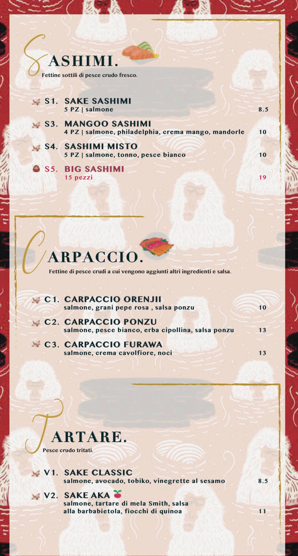 Menu di Origami 