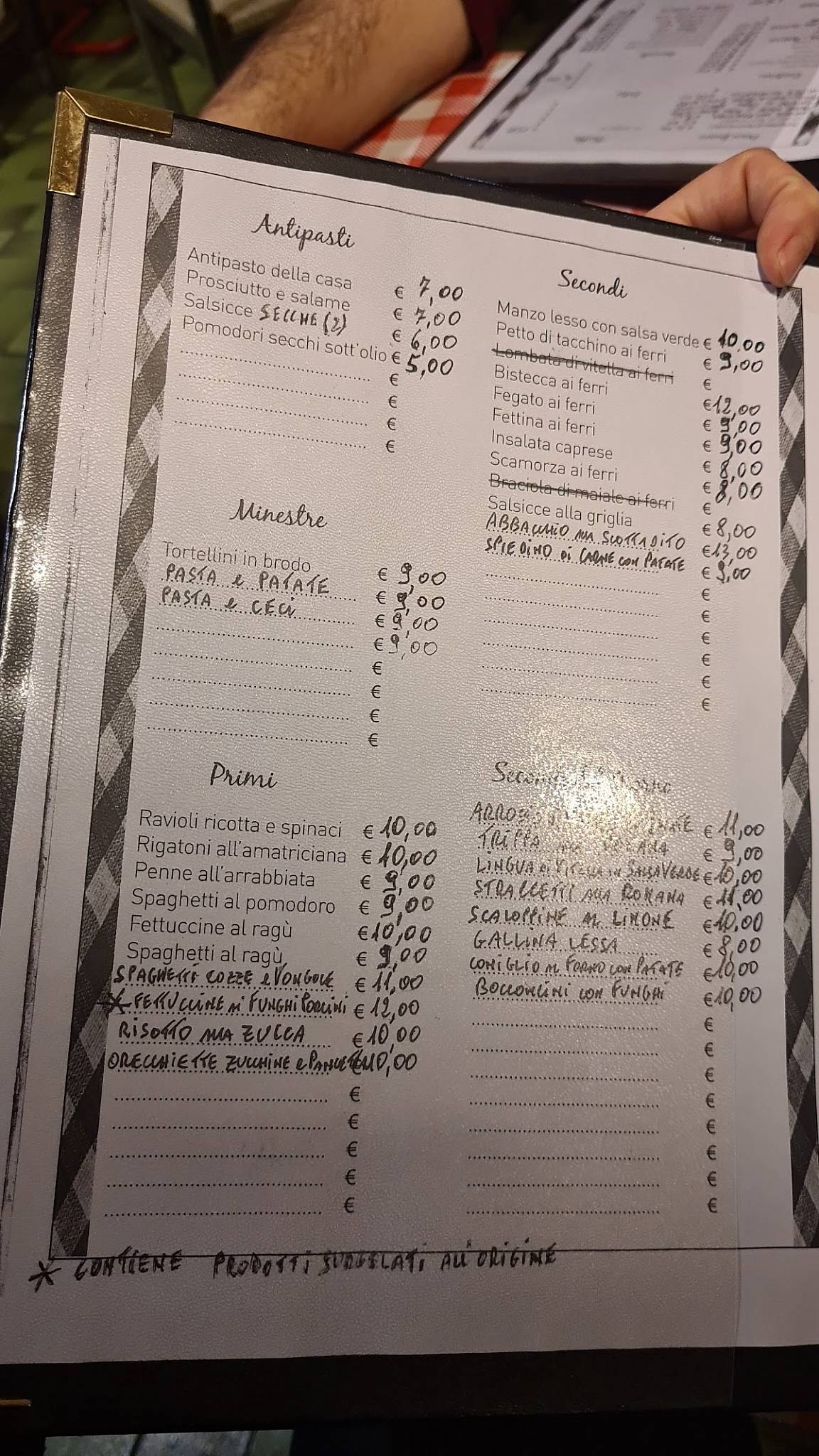 Menu di Osteria Dei Colli Emiliani 