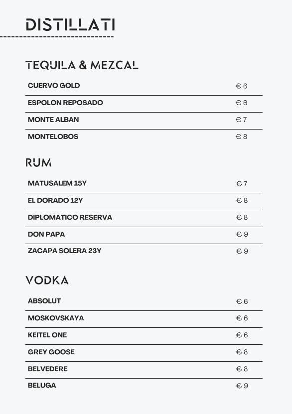 Menu di Osteria Urbana 