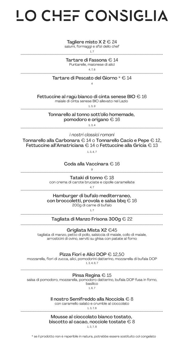 Menu di Osteria Urbana 