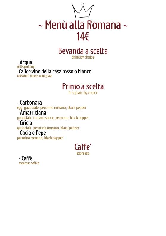Menu di Osteria da Luciano 