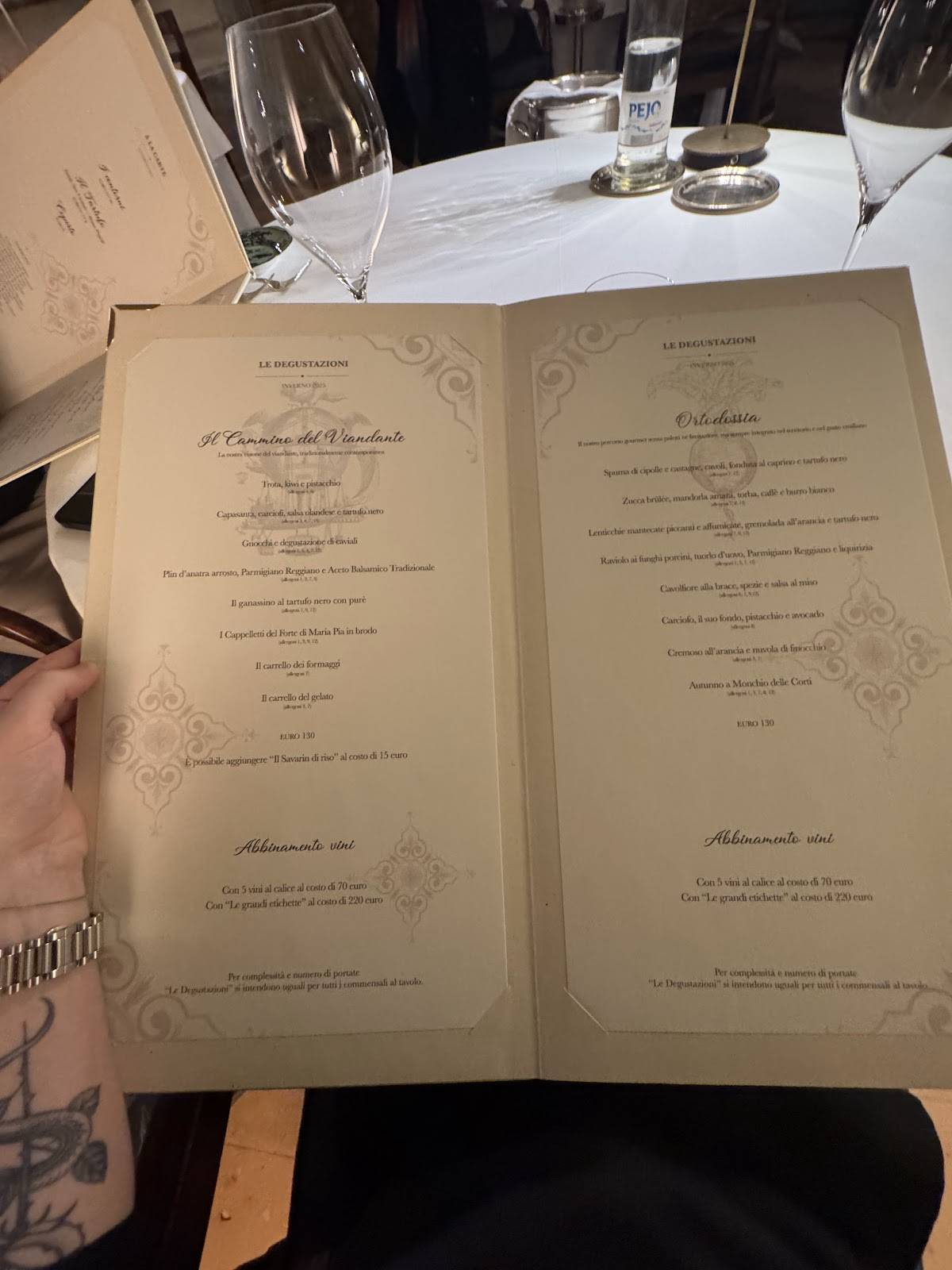 Menu di Osteria del Viandante 