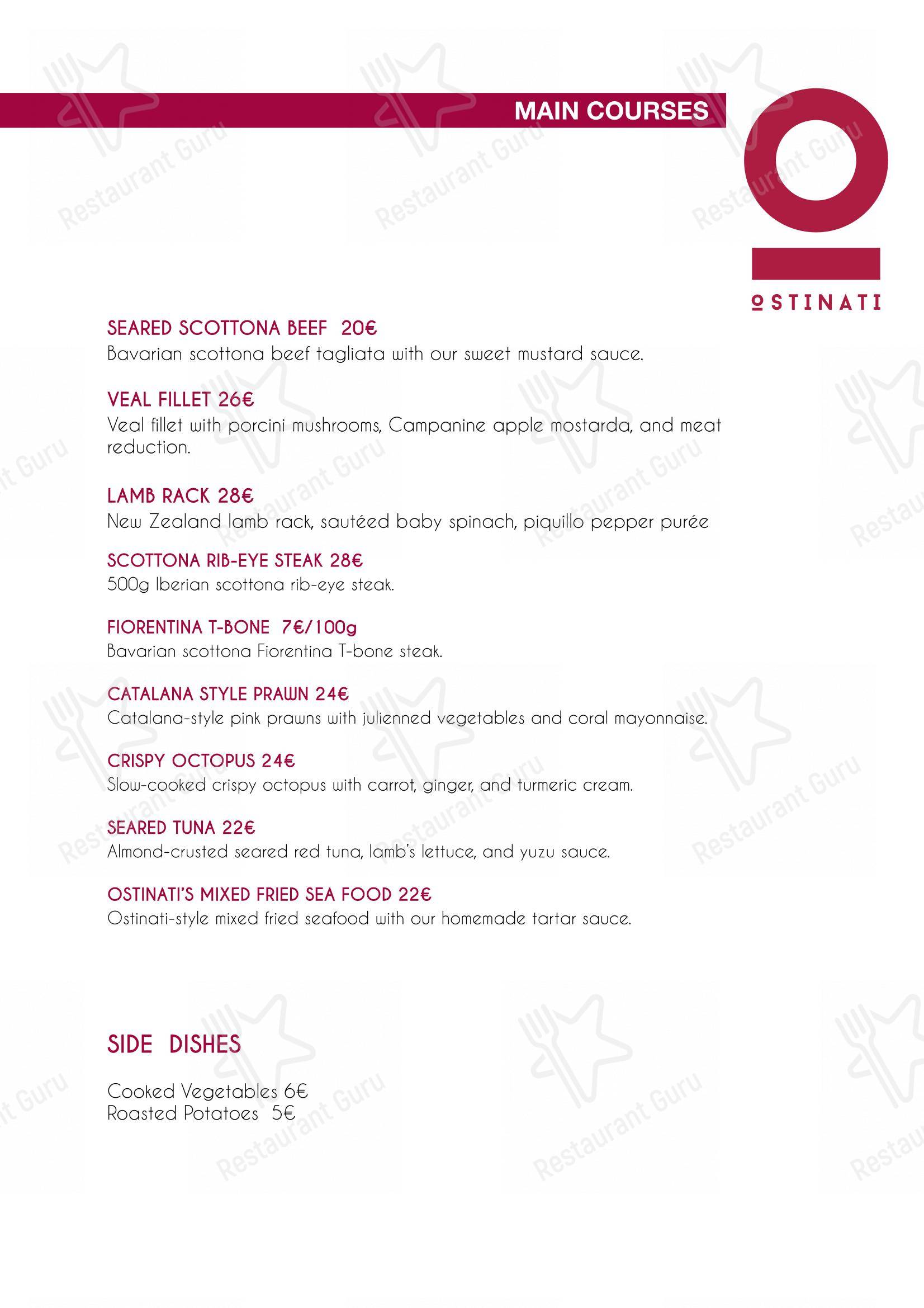 Menu di Ostinati Verona - 菜单