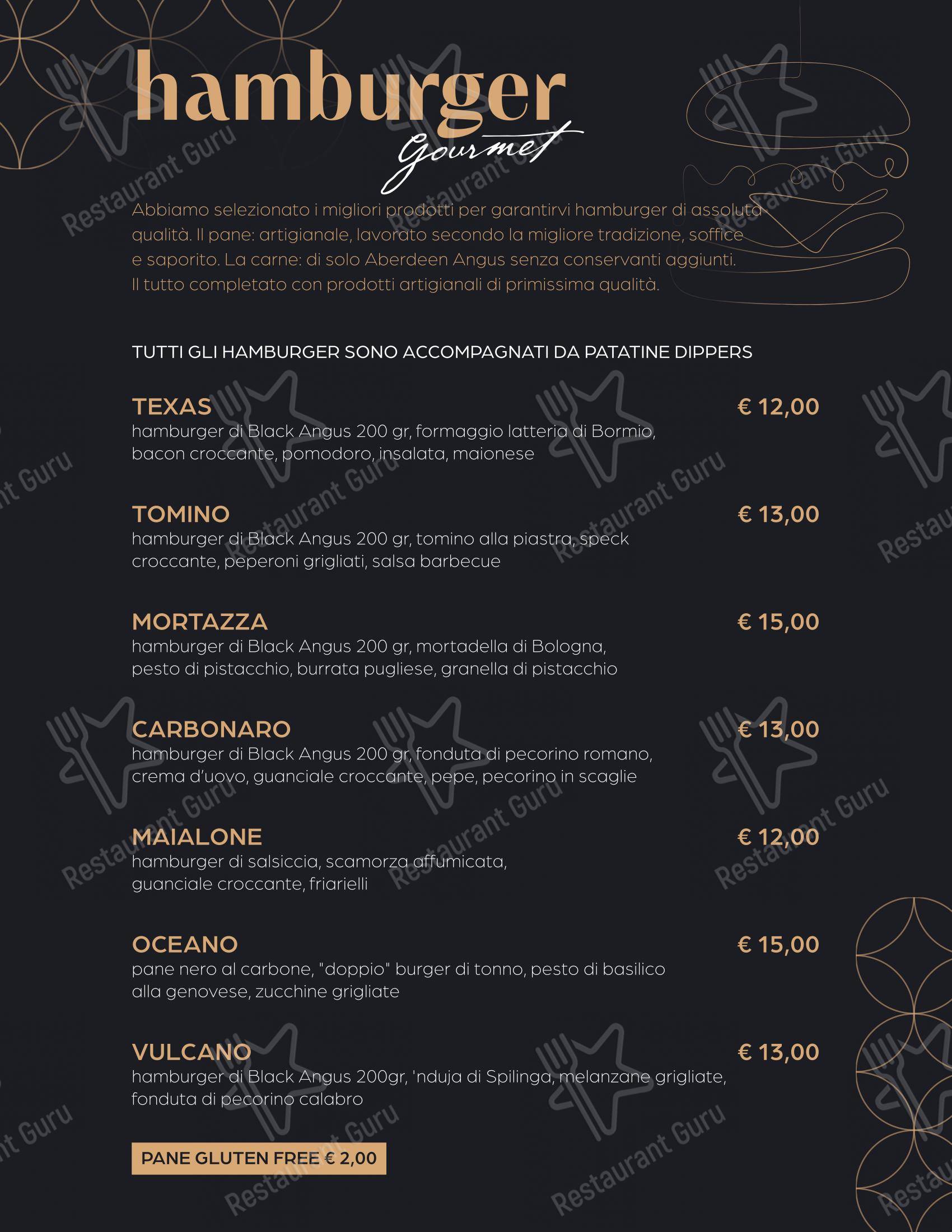 Menu per Ottocento osteria con cucina in Morbegno