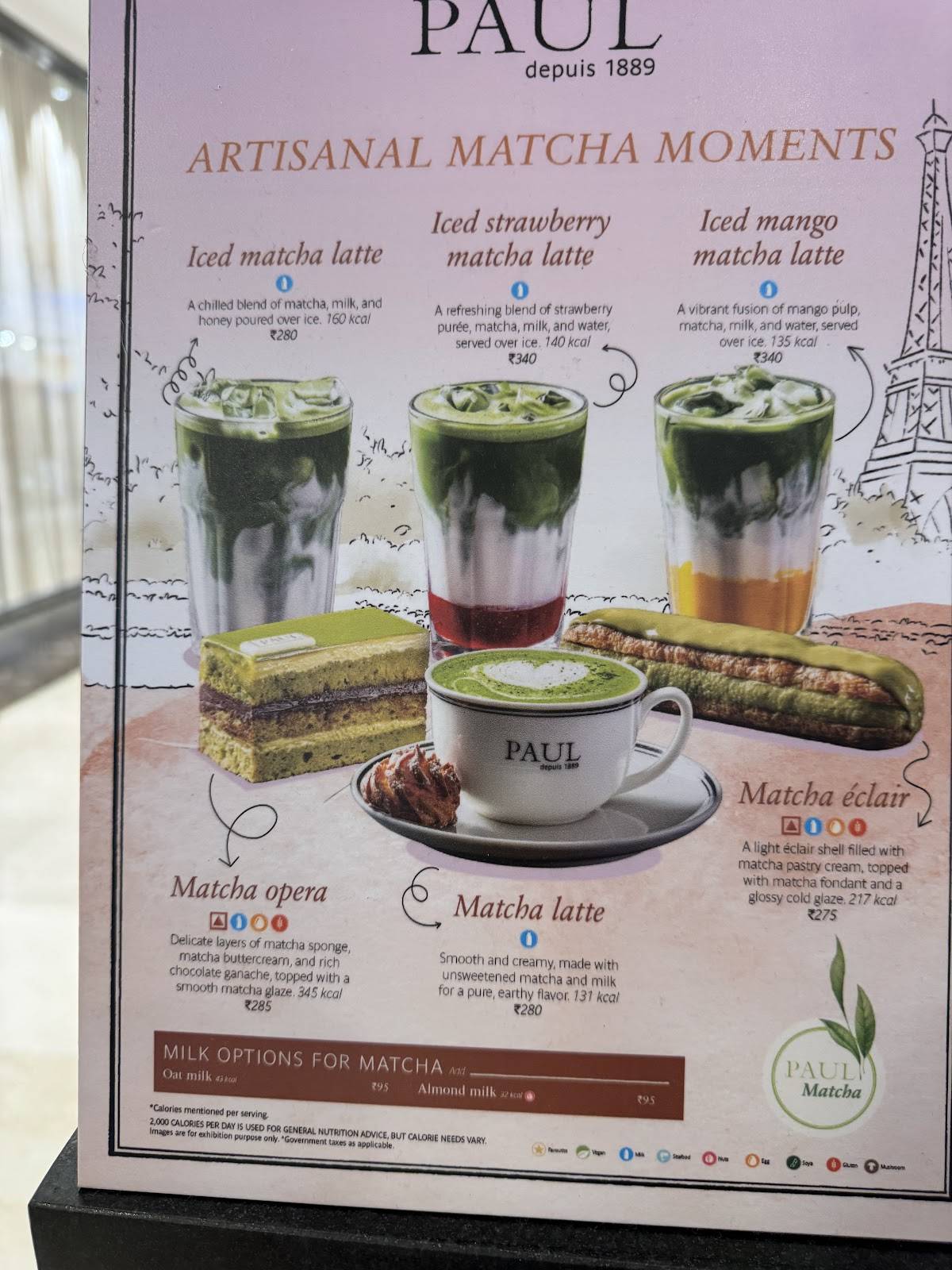 PAUL menu