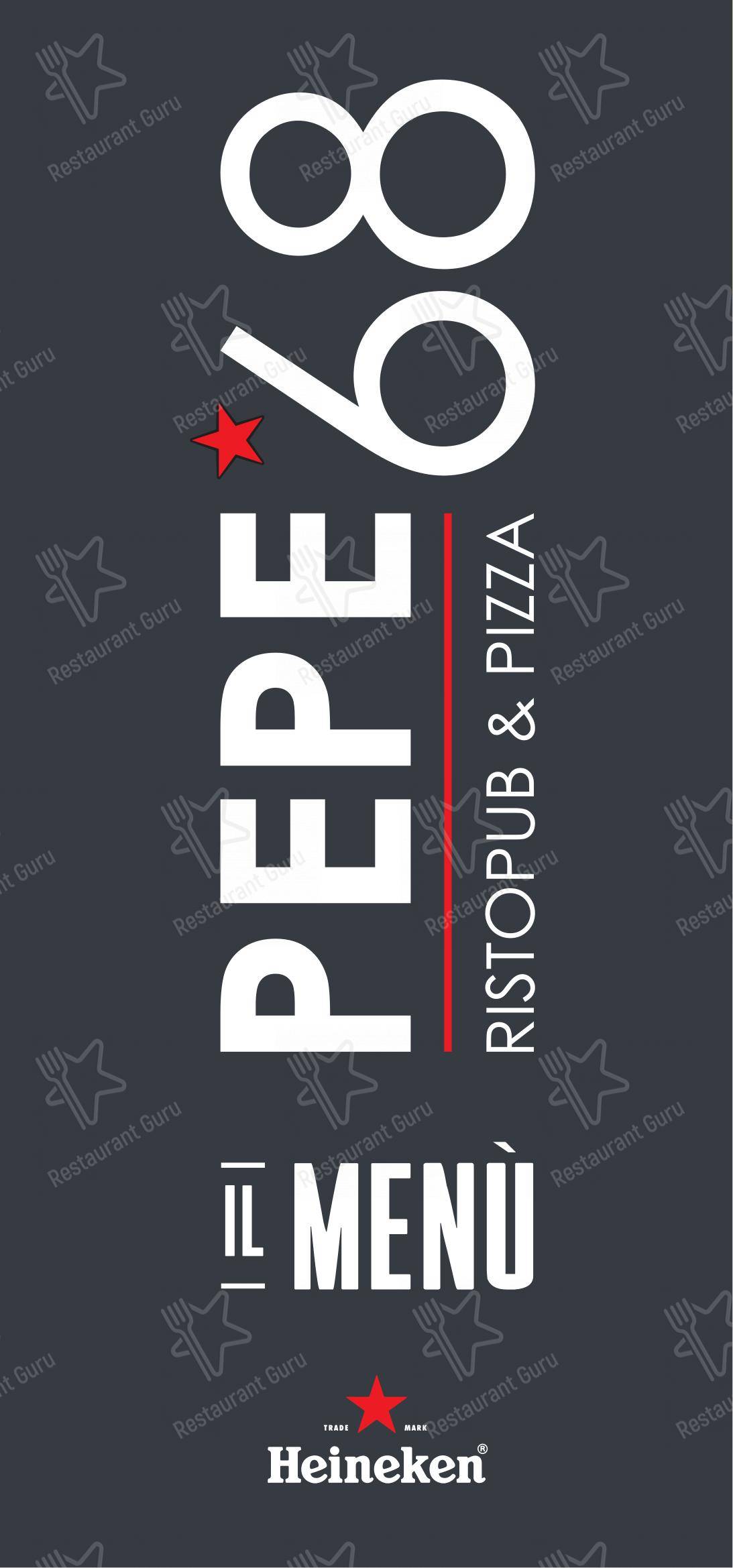 Menu per PEPE 68 - RistoPub & Pizza pizzeria