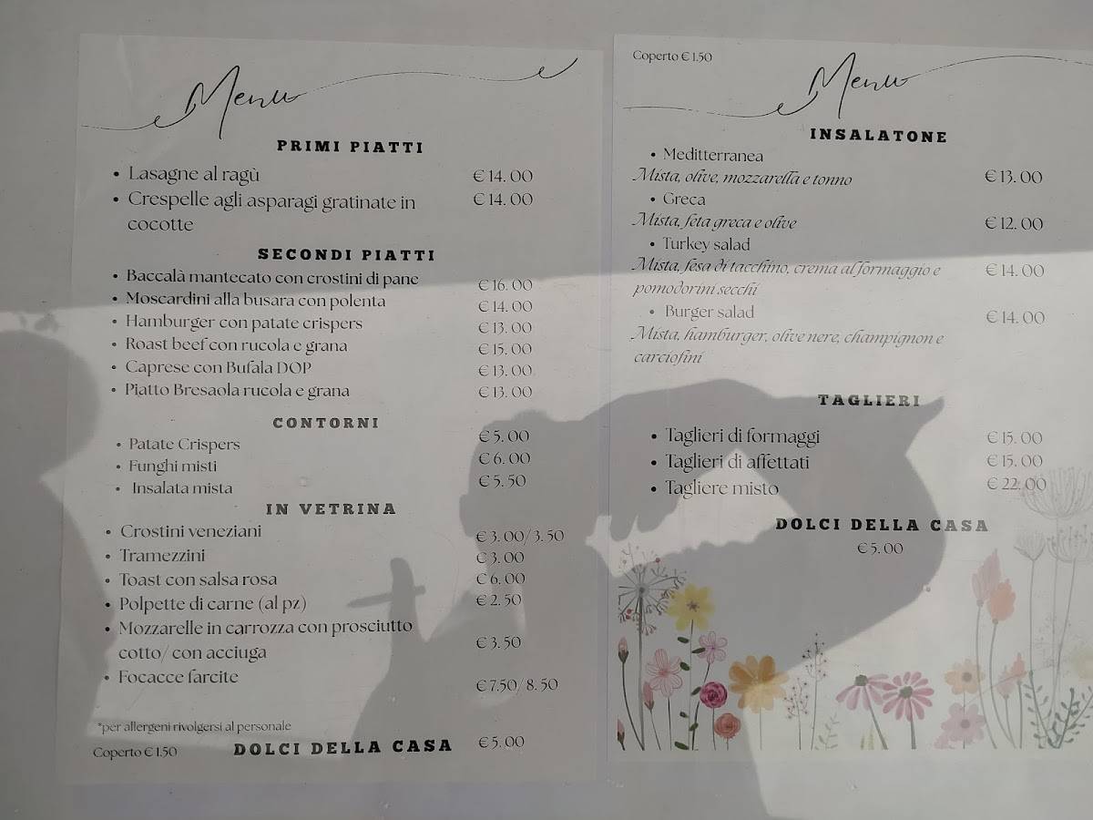 Menu di Osteria dei Musicisti 