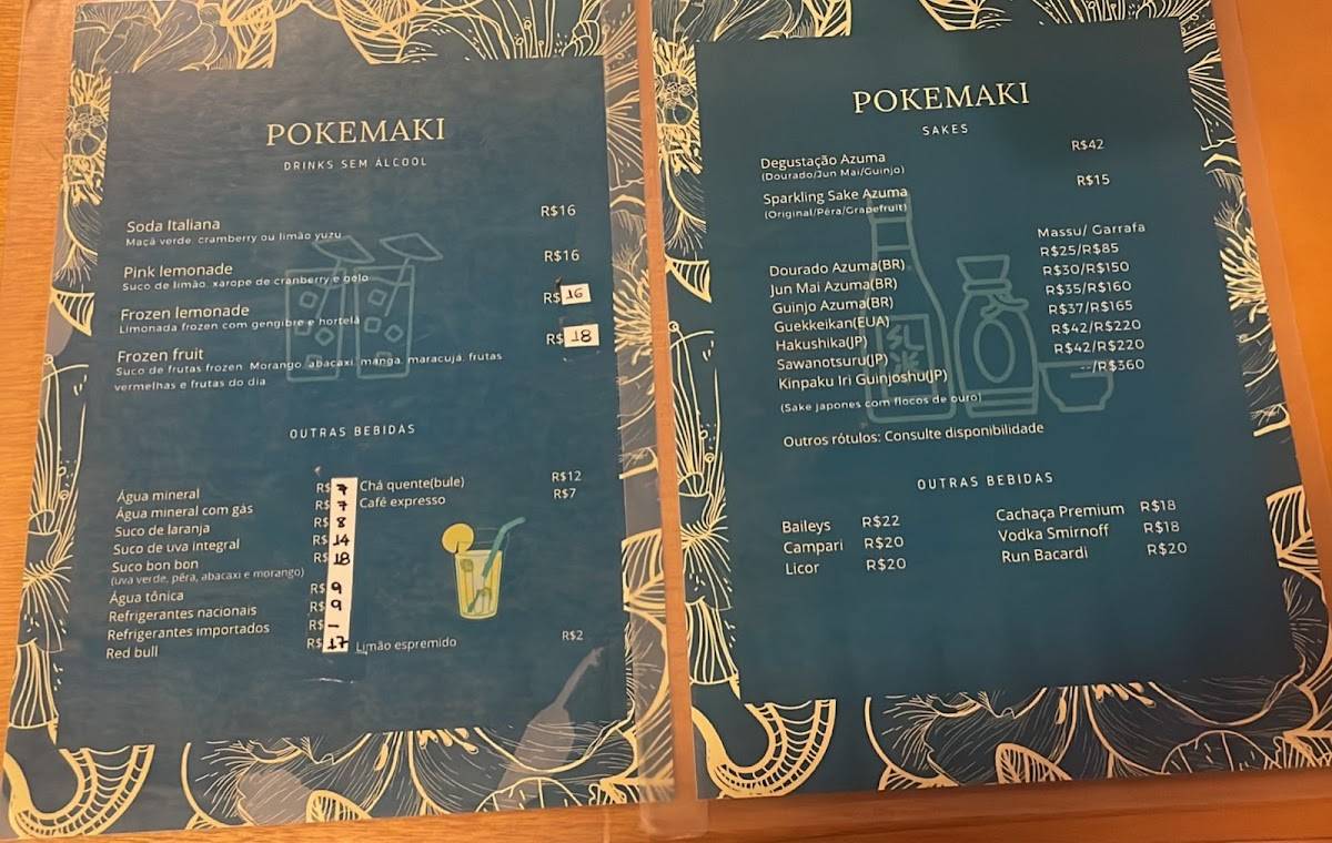Pokemaki cardápio