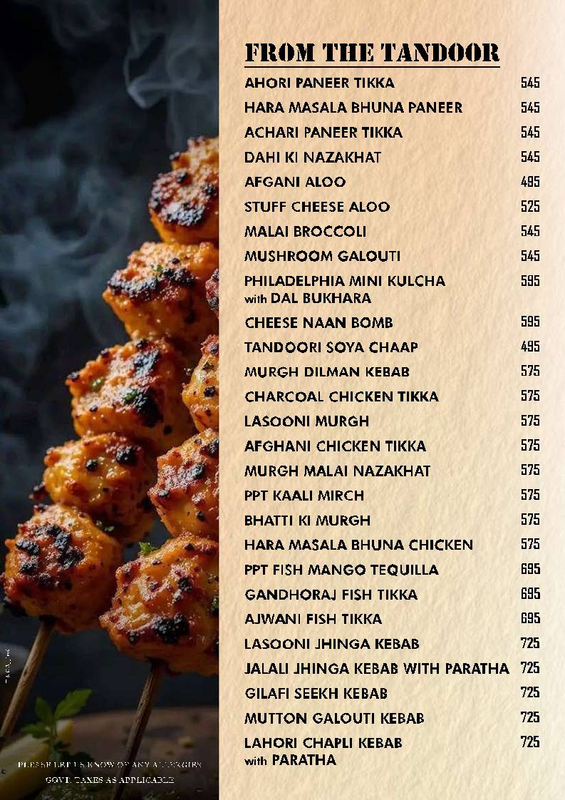 PPT- Perfect Place in Town menu