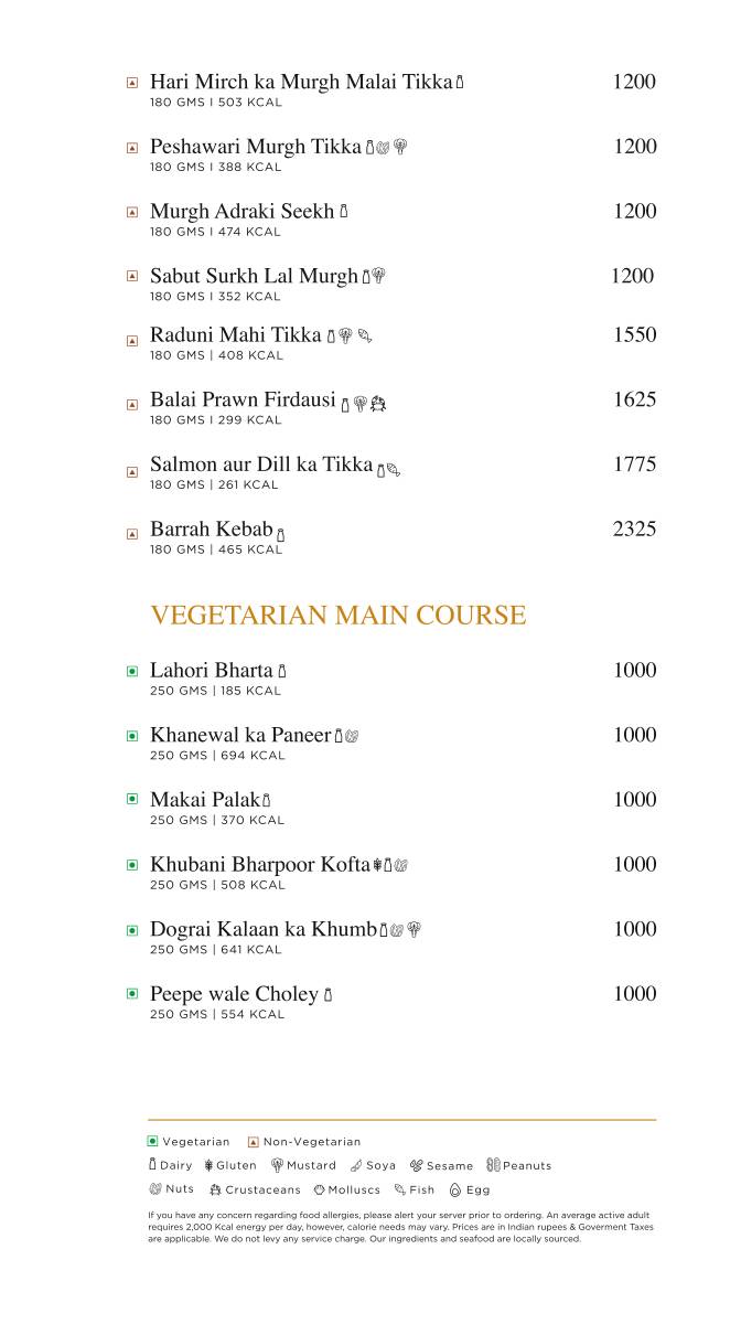 Paasha menu