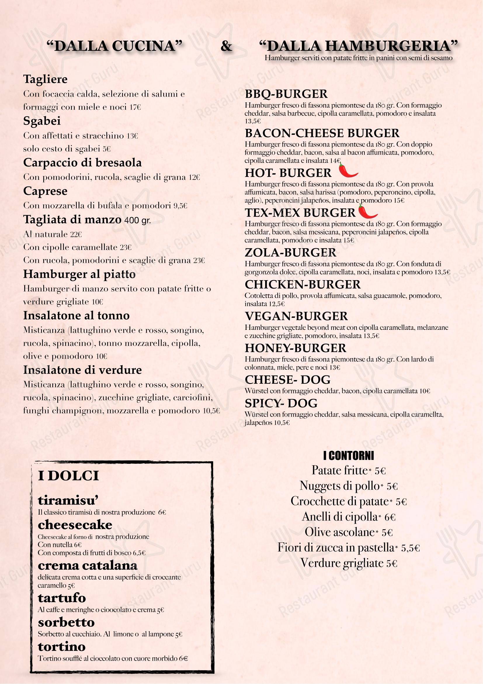 Menu per Paddock in Sarzana