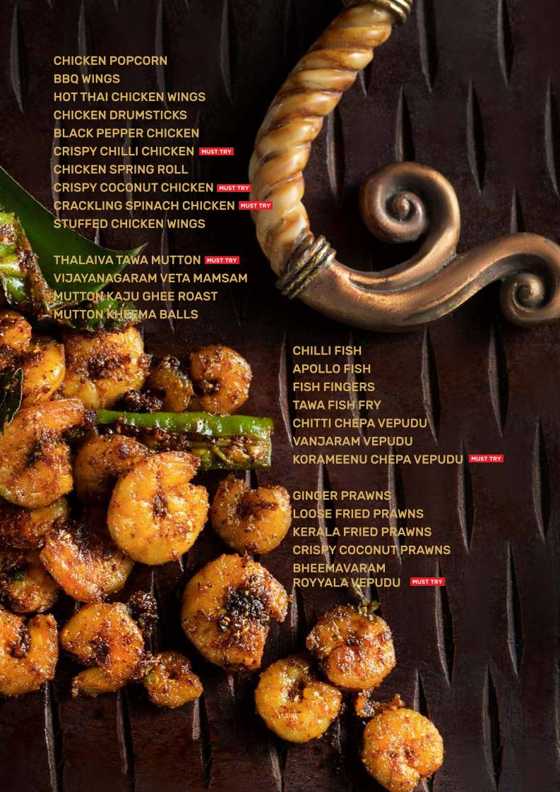 Pakka Local, Kondapur menu