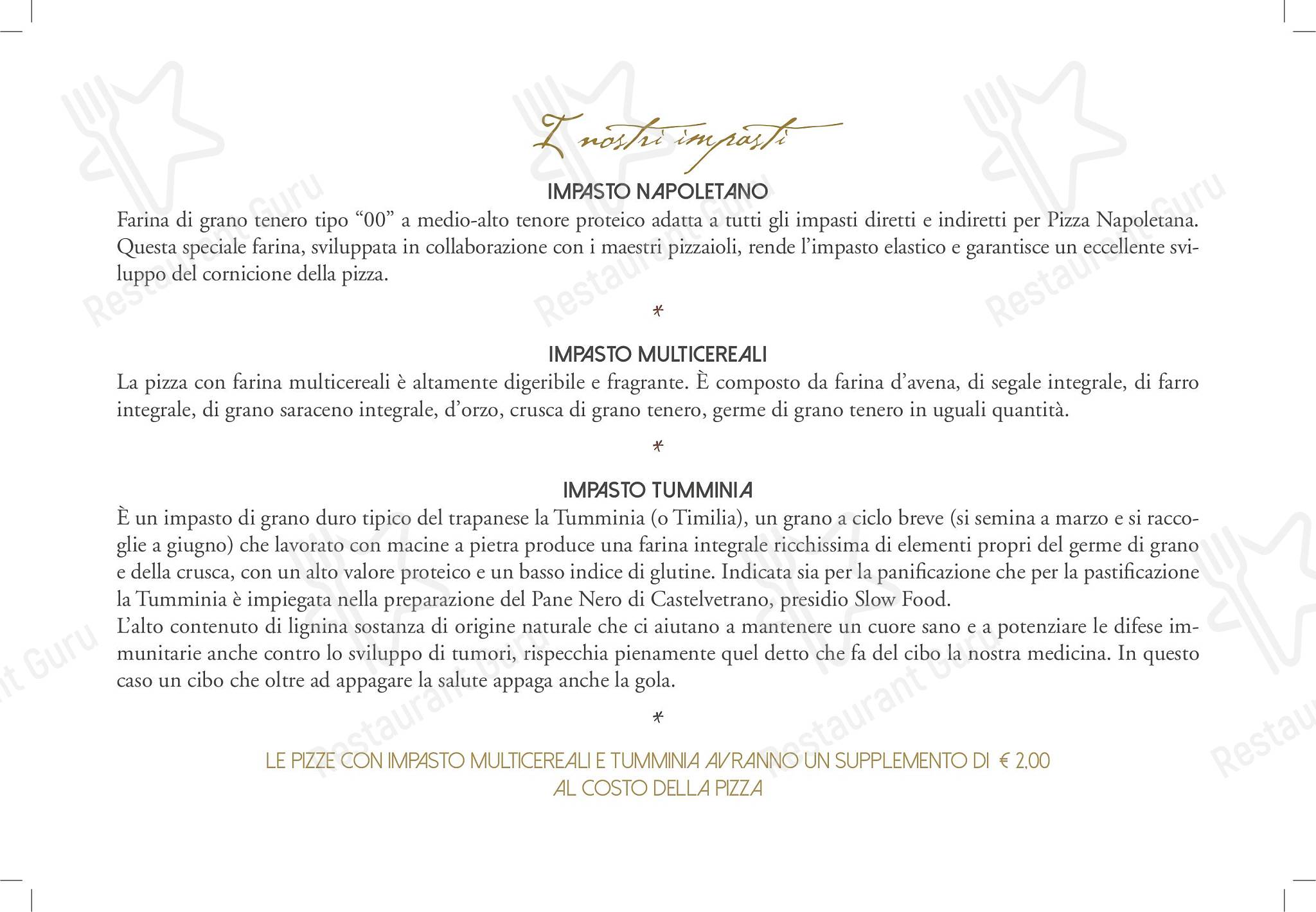 Menu di Foscolo Tre - 菜单