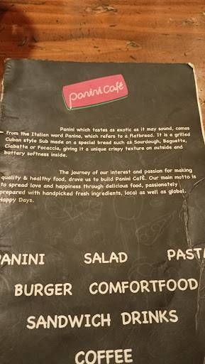 Panini Cafe menu