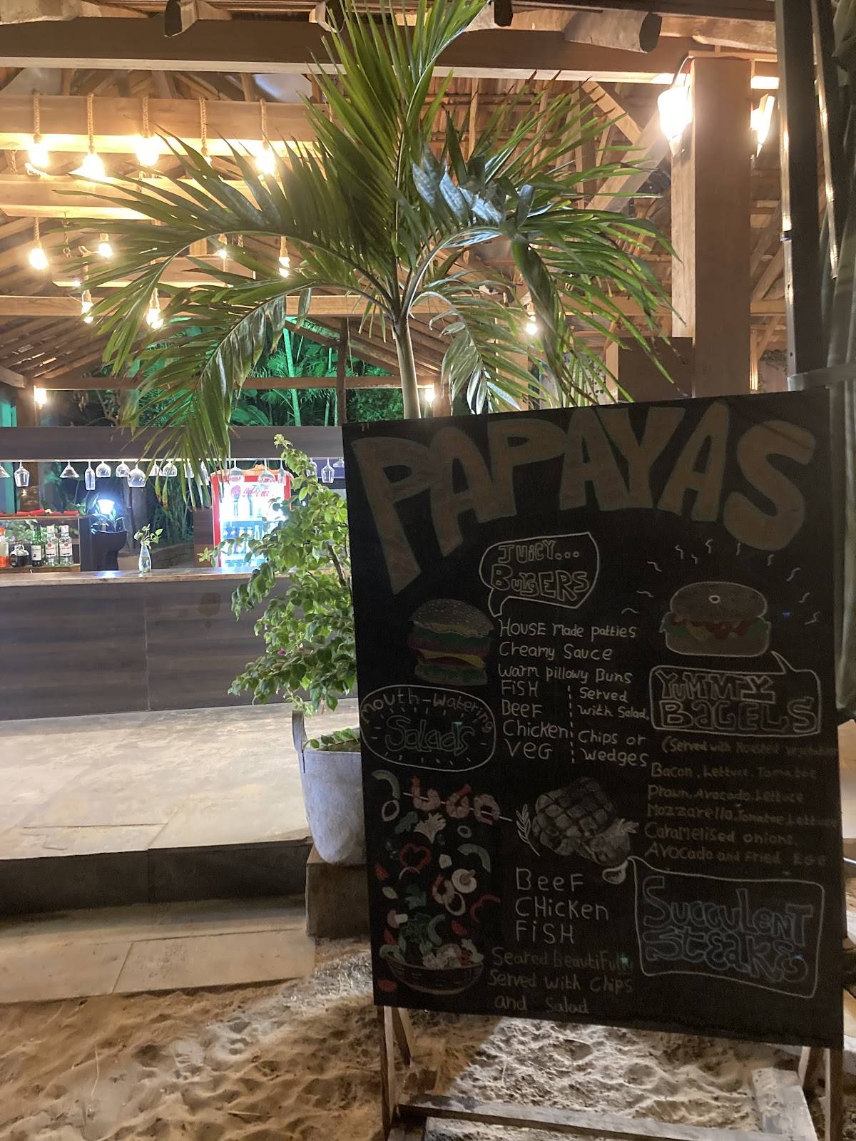 Papayas menu