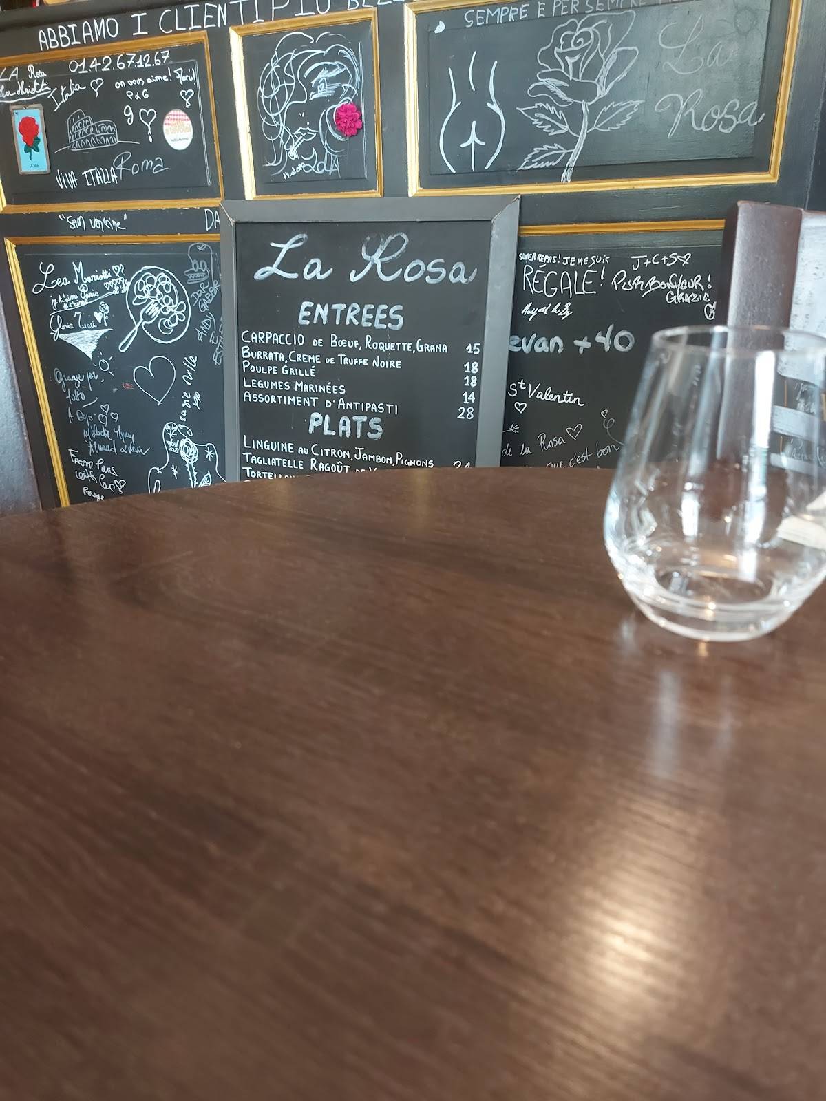 Menu de La Rosa