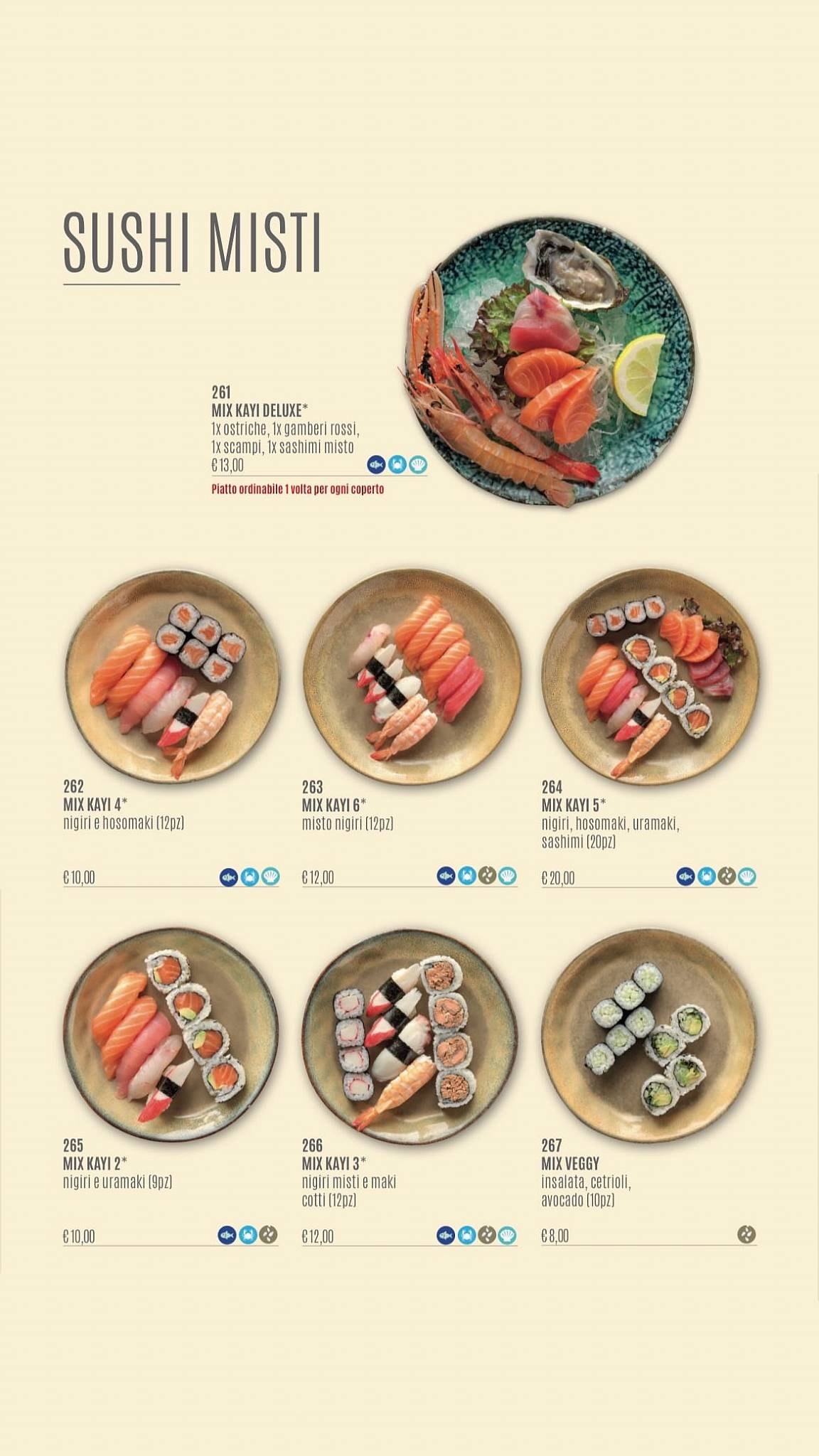 Menu di Ristorante Giapponese Kayi Sushi 