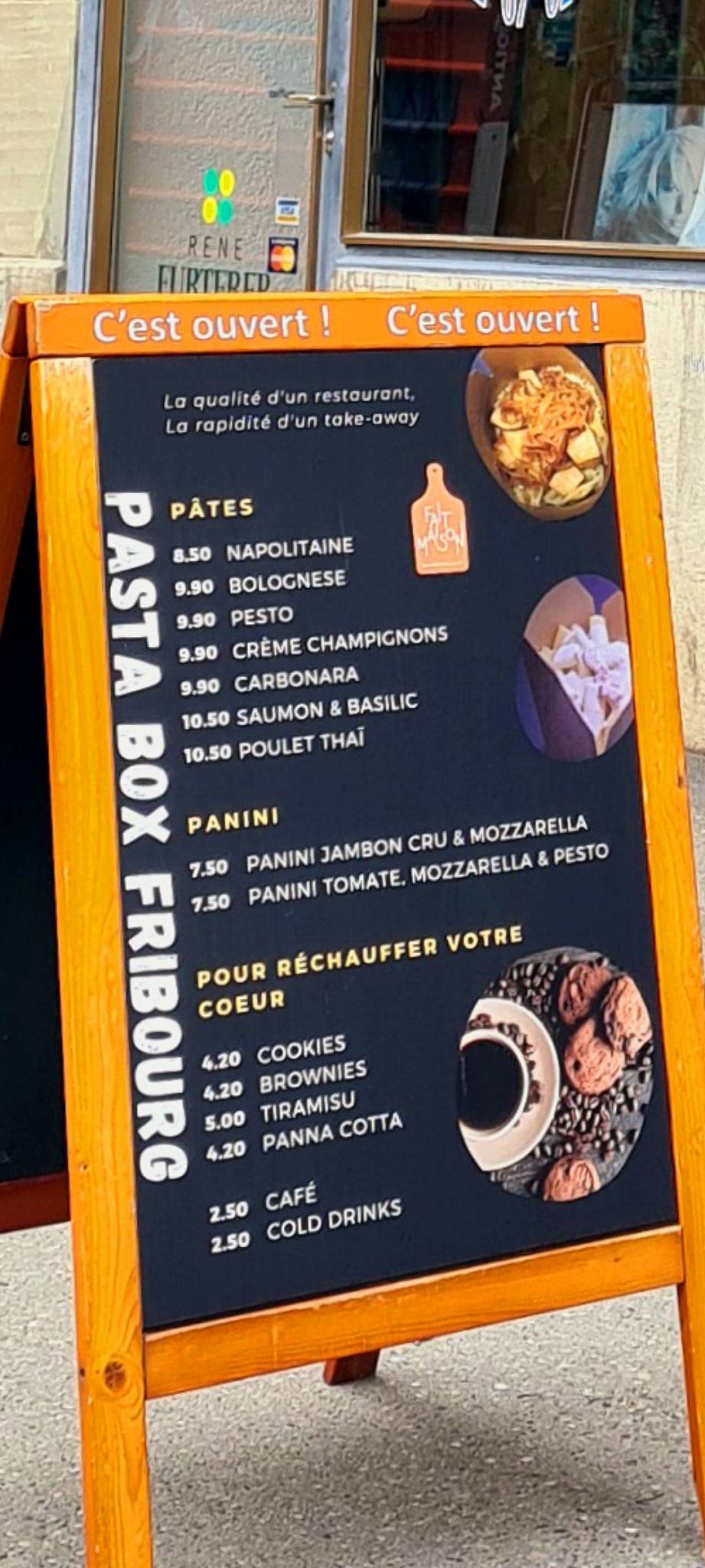 Menu de Pasta Box