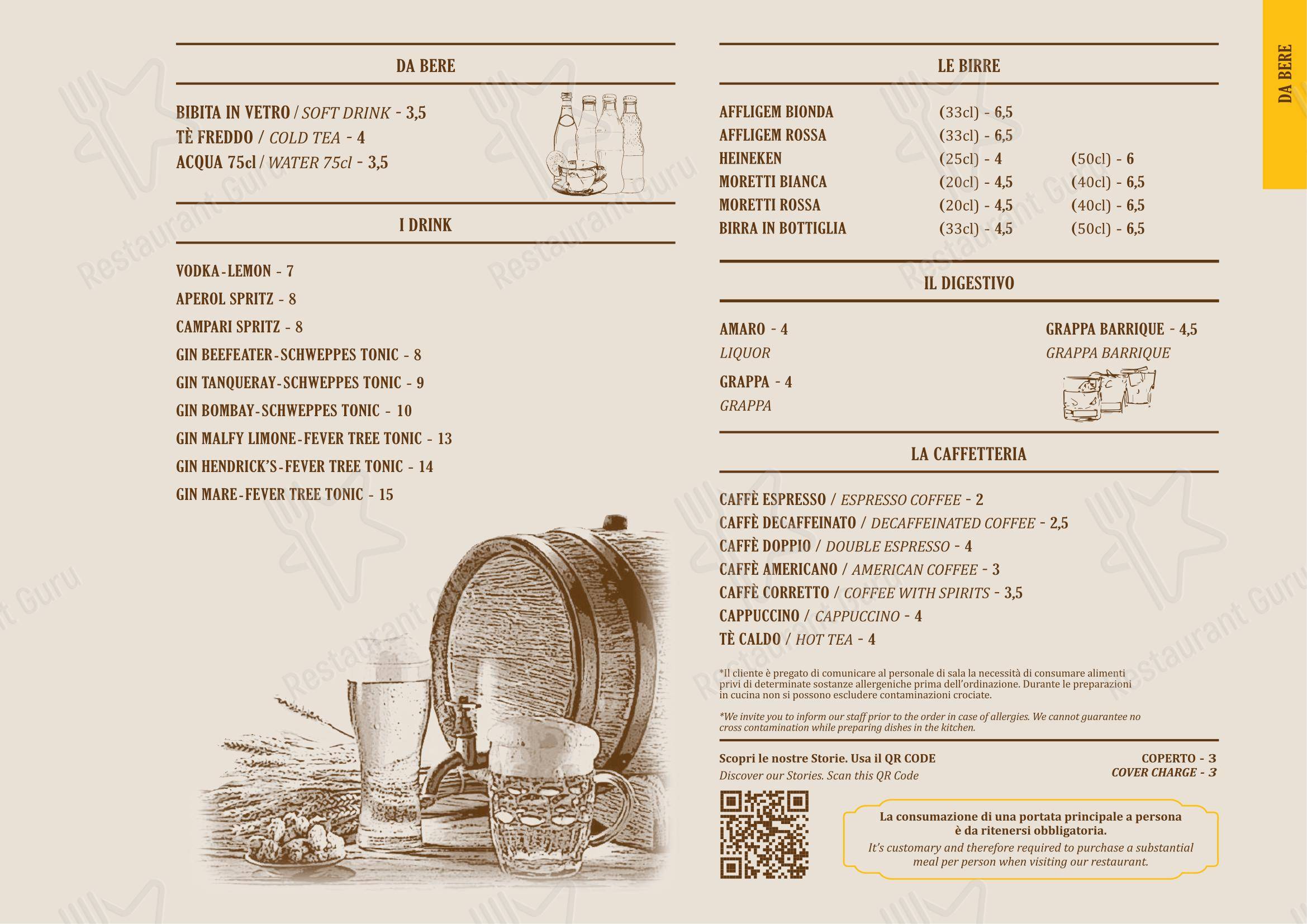 Menu per Pasta d’Autore ristorante
