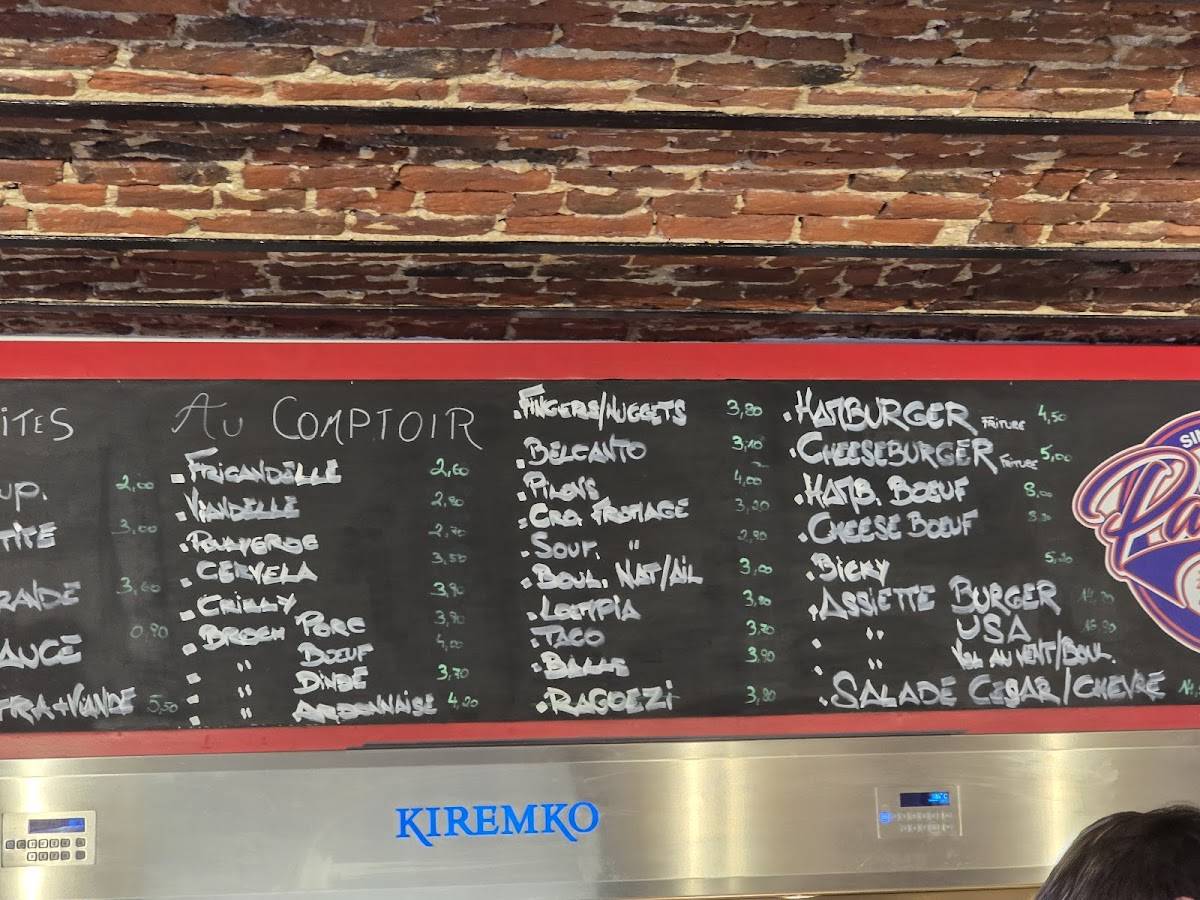 Menu de Patatou, friterie Bousval
